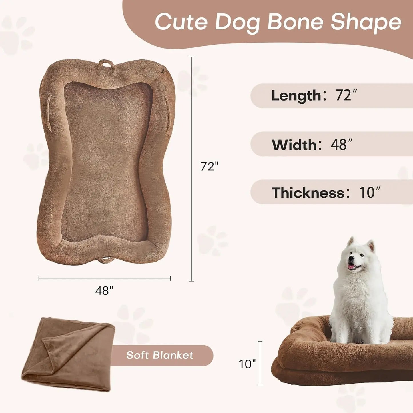 🐾 The PupNest XL – Comfy Faux Fur Bed for Humans & Pets Alike 🐾