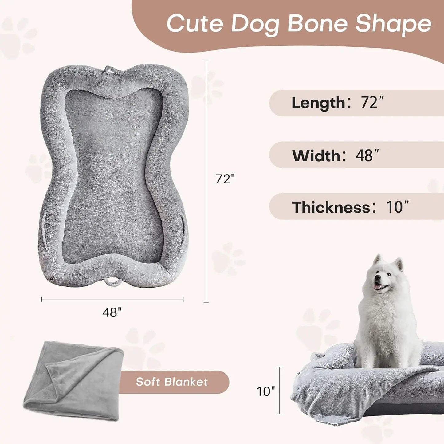 🐾 The PupNest XL – Comfy Faux Fur Bed for Humans & Pets Alike 🐾